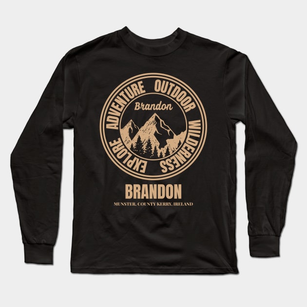 Brandon Hike, Ireland Mountain Hiking Long Sleeve T-Shirt by Eire